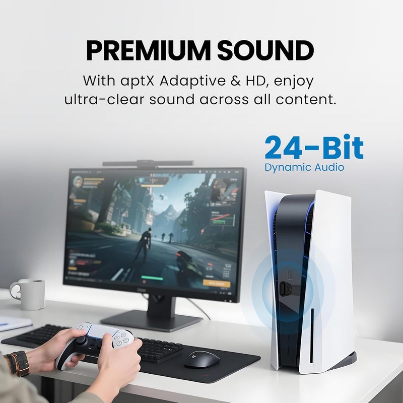 Avantree C81-Gaming - USB-C Bluetooth 5.3 Audio Adapter for PS5, Qualcomm Chip, aptX Adaptive & HD, Premium Sound, Works with AirPods, Bose Headphones & More - Image 5